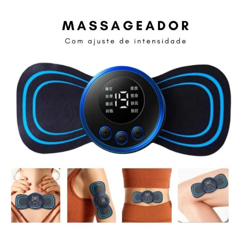 Mini Massageador EMS | Alívio da Dor Muscular - Armazém das Compras