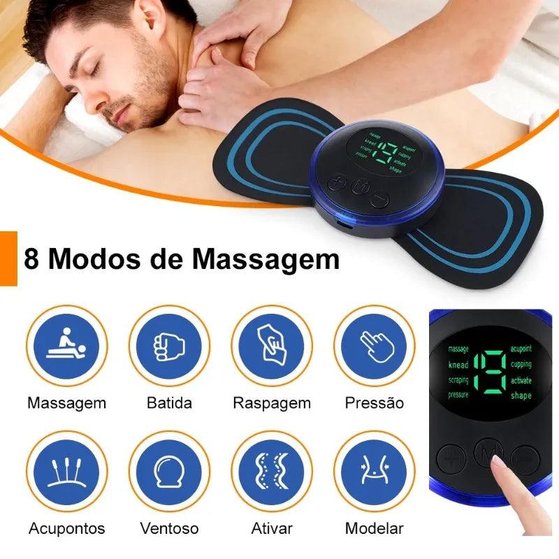 Mini Massageador EMS | Alívio da Dor Muscular - Armazém das Compras