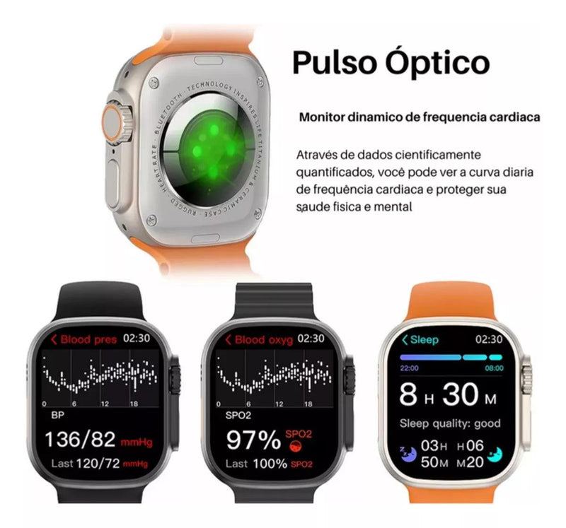 Smartwatch W69+ Ultra Serie 10 Tela Amoled | MODELO 2024 - Armazém das Compras