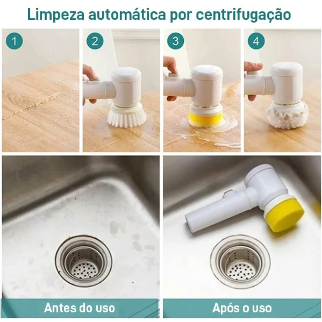 Escova Giratória MaxClean | Limpeza Profunda e Conforto Total