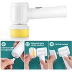 Escova Giratória MaxClean | Limpeza Profunda e Conforto Total