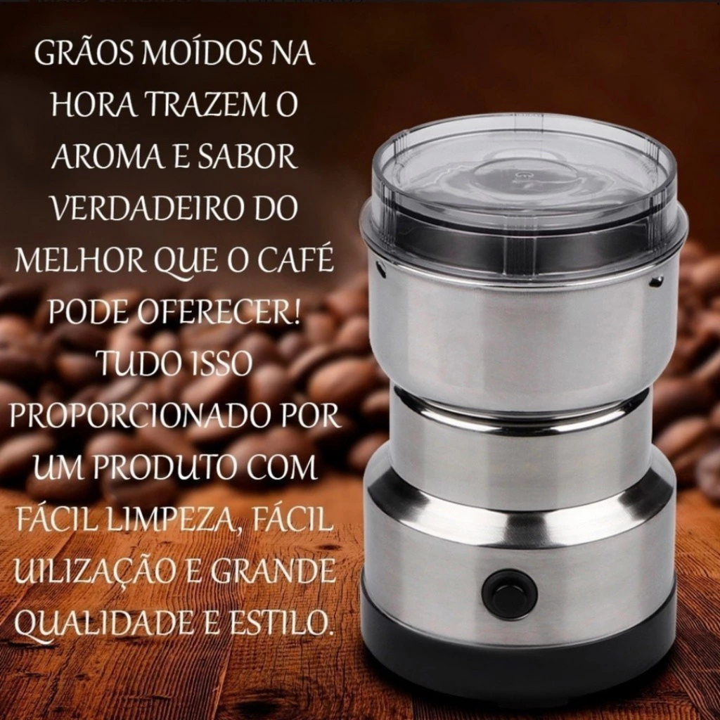 Moedor e Triturador de Grãos GranoFino | Café e Temperos Moídos com Um Toque
