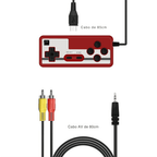Mini Videogame Portátil com 400 Jogos Clássicos + Joystick