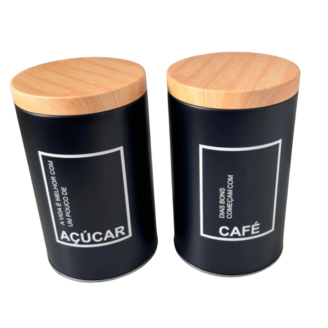 Lata Organizadora de Metal | Café e Açucar