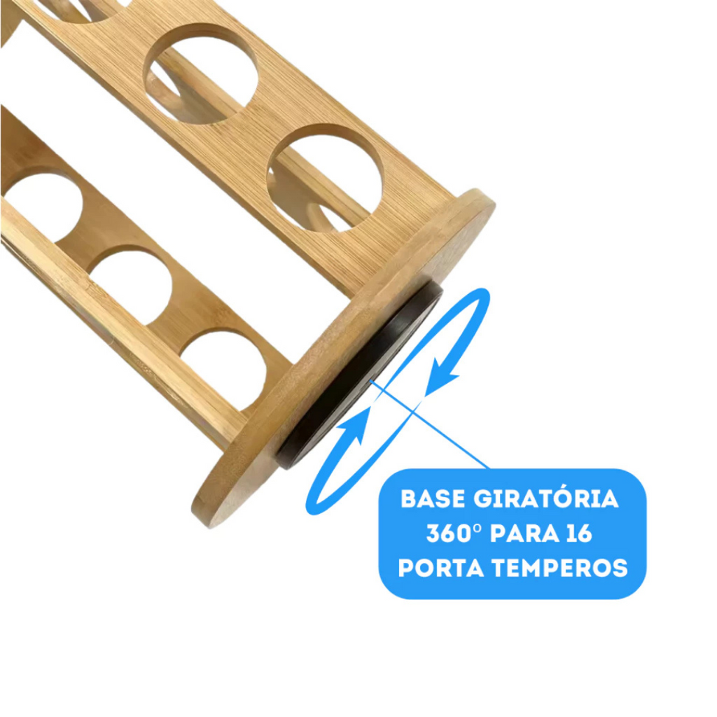 Porta Temperos Giratório Eco | 16 Potes