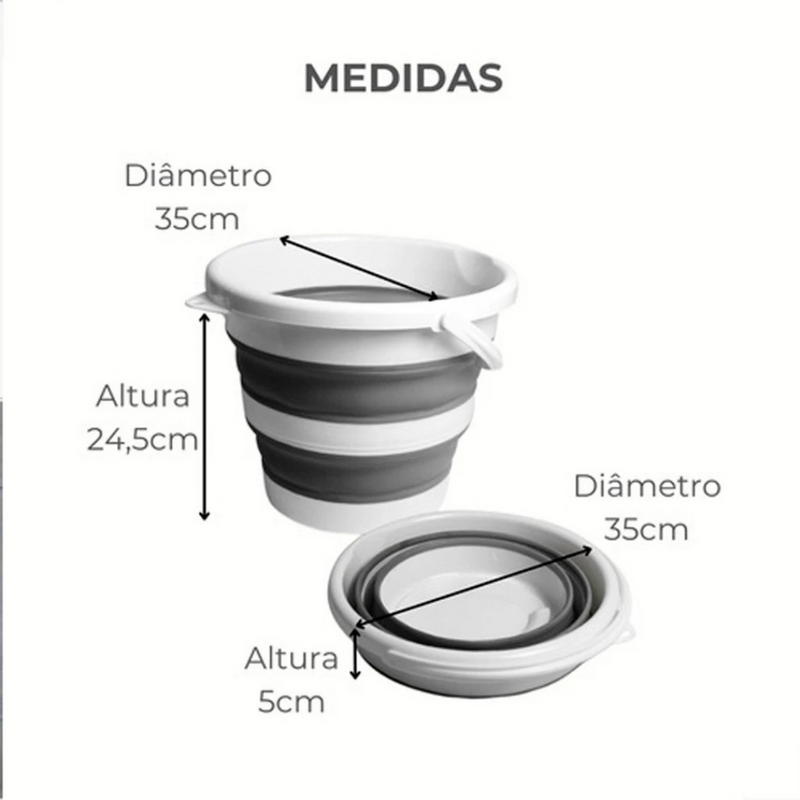 Balde e Cesto Retrátil