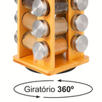 Porta Temperos Giratório Eco | 16 Potes