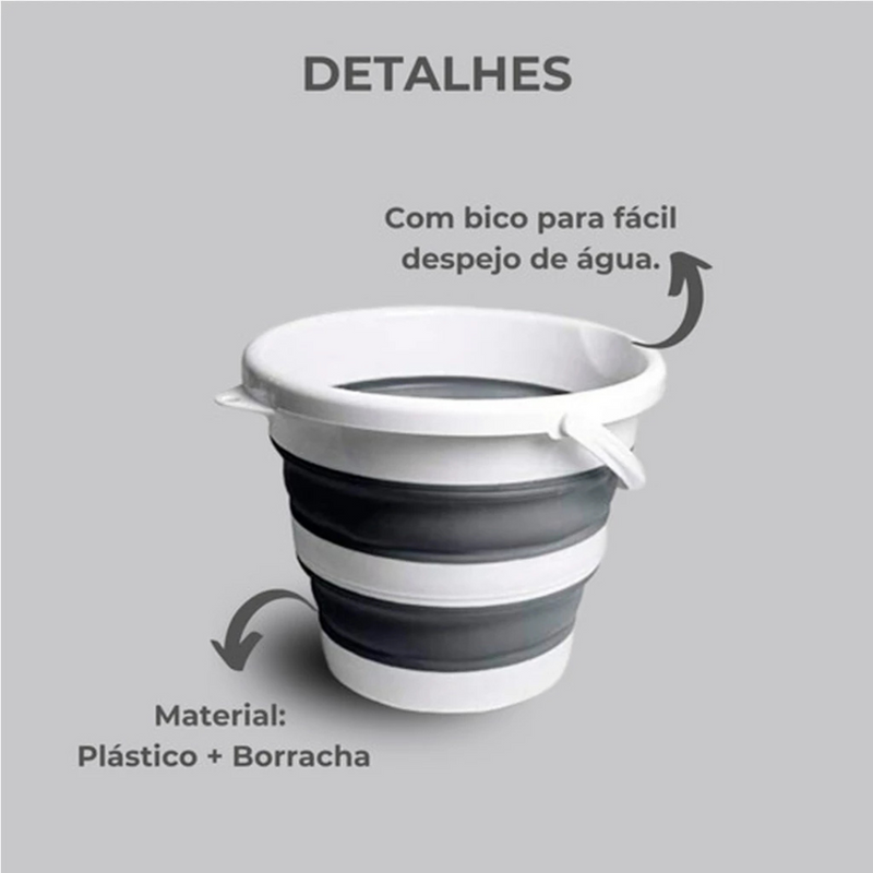 Balde e Cesto Retrátil