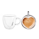 Kit 2 Xicaras de coração 200 ml | Parede Duplas