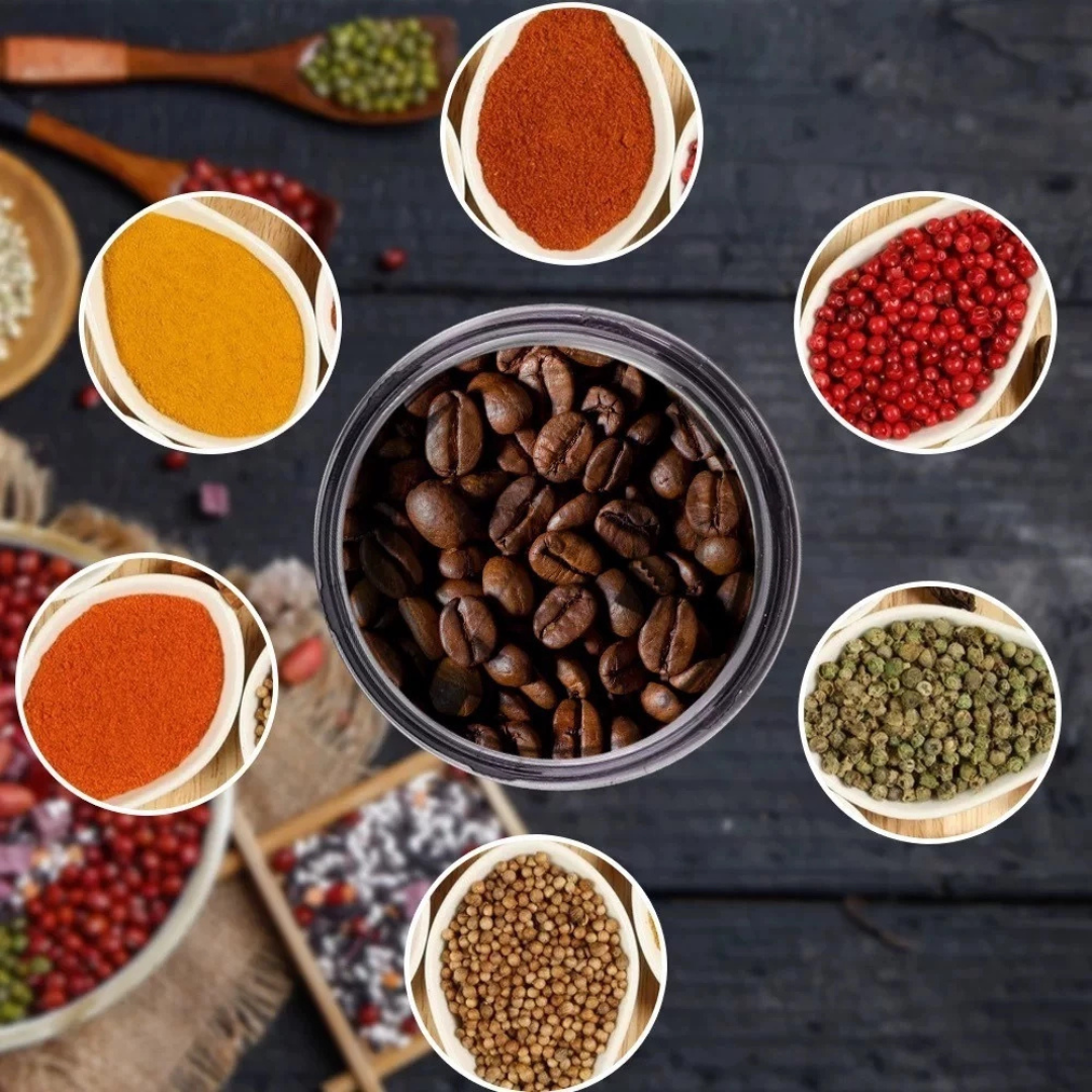 Moedor e Triturador de Grãos GranoFino | Café e Temperos Moídos com Um Toque