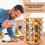 Porta Temperos Giratório Eco | 16 Potes
