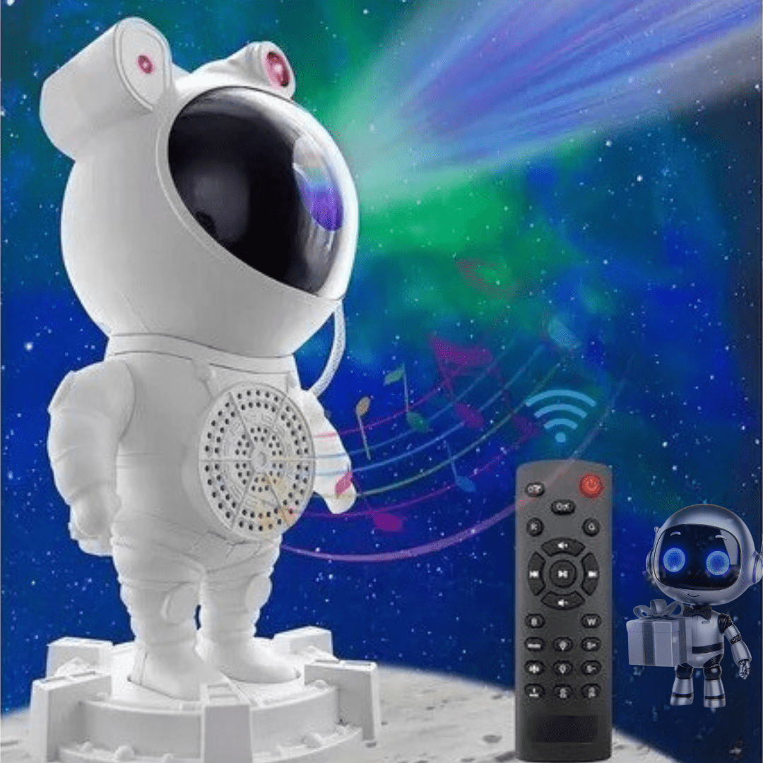 Luminária Astronauta | Projetor e Som para as Crianças