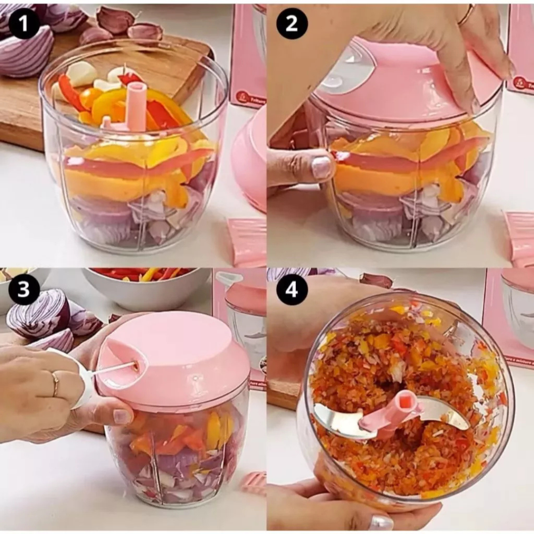Processador Manual 5 Lâminas | 1200ml | PraticChef