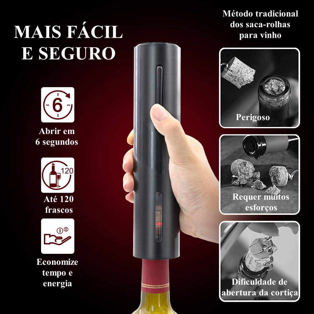Abridor de Vinho Elétrico WineEasy USB