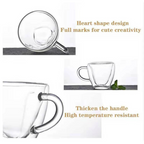 Kit 2 Xicaras de coração 200 ml | Parede Duplas