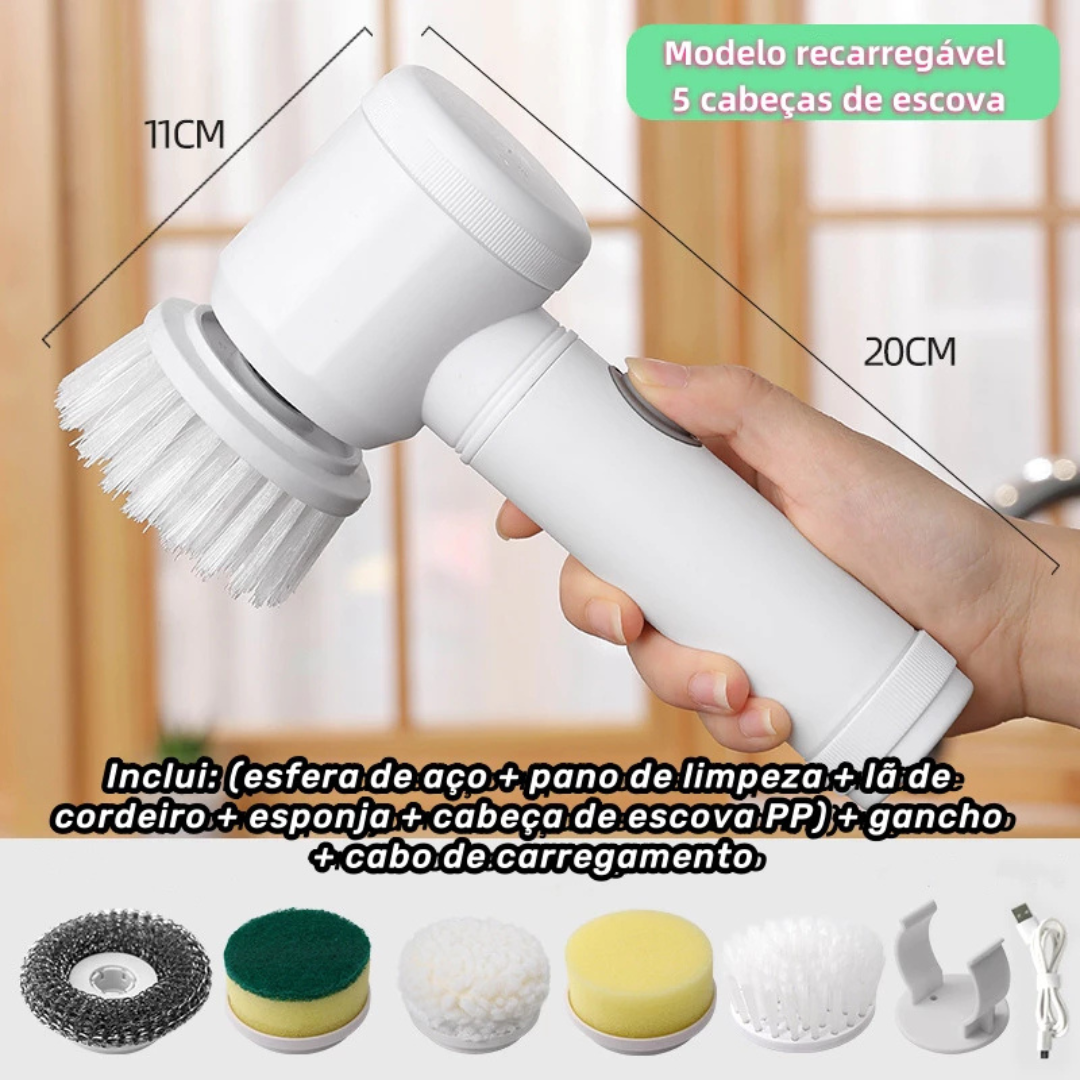 Escova Giratória MaxClean | Limpeza Profunda e Conforto Total