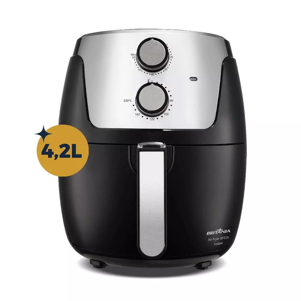 Air Fryer Britânia Dura Mais 1500W | Capacidade Família e Tecnologia Antiaderente