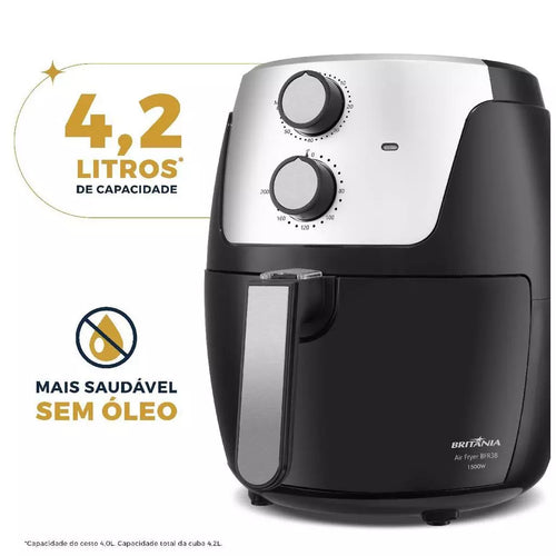 Air Fryer Britânia Dura Mais 1500W | Capacidade Família e Tecnologia Antiaderente