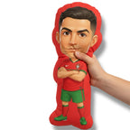 Almofada Jogador de Futebol 3D 50cm | Decoração Copa do Mundo, Brasil, Argentina e Portugal