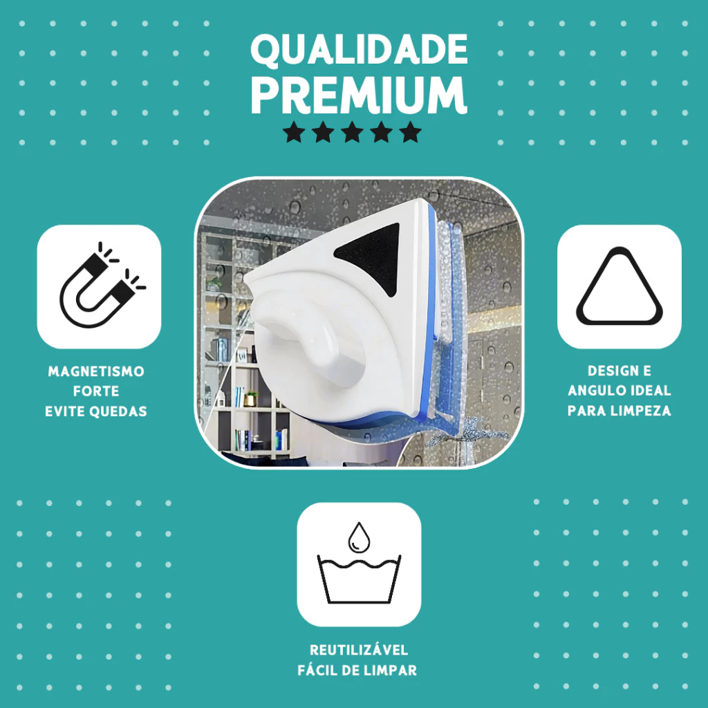 Aparelho Limpa Vidro Pro | Janelas Impecáveis por Dentro e Por Fora