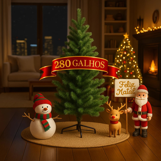 Árvore Natal Clássica EasySetup | Visual Cheio, Elegante e Fácil de Montar