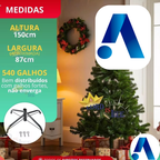 Árvore Natal Pinheiro Luxo | Decoração Volumosa e Elegante Sem Esforço