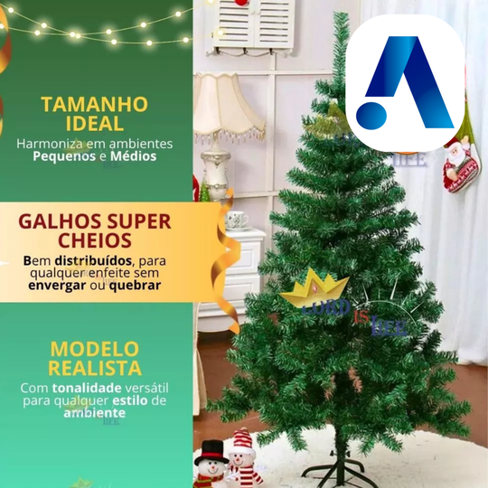 Árvore Natal Pinheiro Luxo | Decoração Volumosa e Elegante Sem Esforço