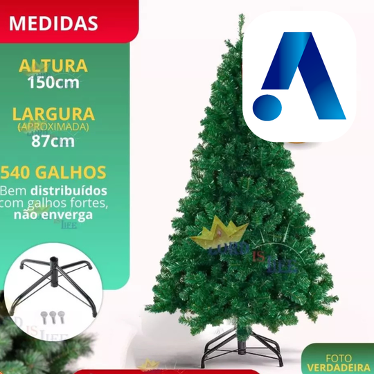 Árvore Natal Pinheiro Luxo | Decoração Volumosa e Elegante Sem Esforço