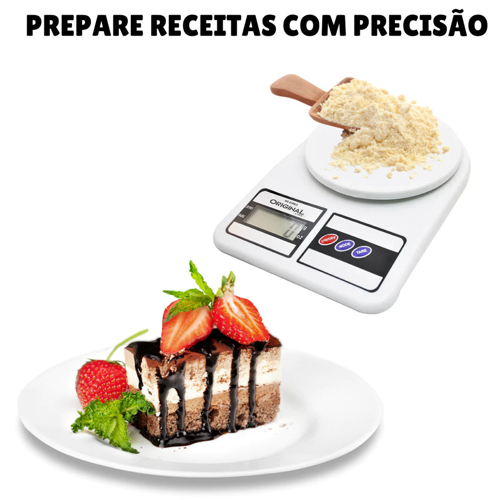Balança de Cozinha Digital 10kg | Precisão Total para sua Dieta e Vida Saudável