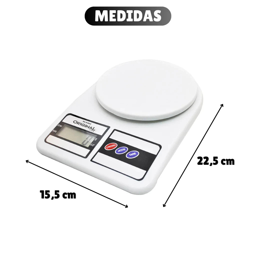 Balança de Cozinha Digital 10kg | Precisão Total para sua Dieta e Vida Saudável