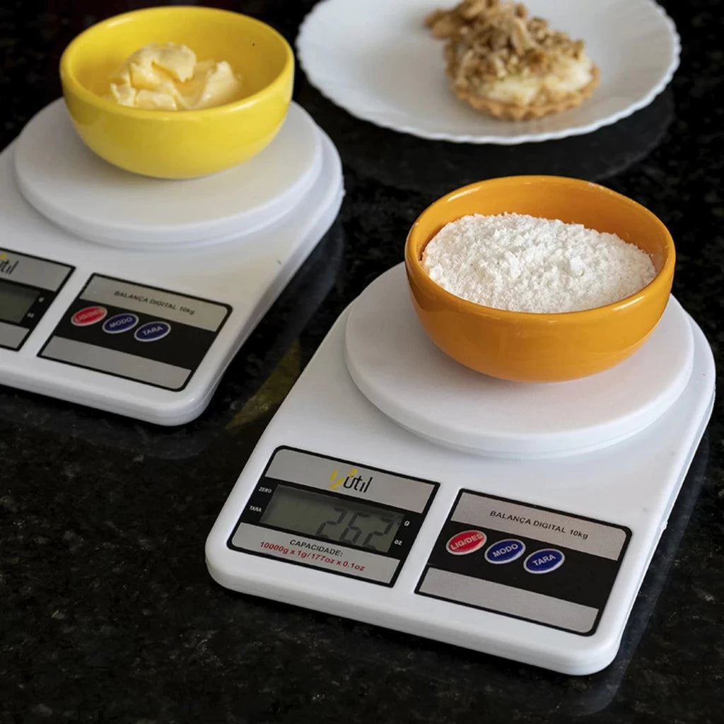 Balança de Cozinha Digital 10kg | Precisão Total para sua Dieta e Vida Saudável