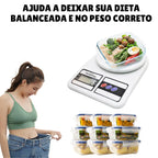 Balança de Cozinha Digital 10kg | Precisão Total para sua Dieta e Vida Saudável