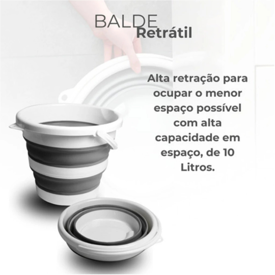 Balde Dobrável Pratic | Organização e Espaço na Sua Casa