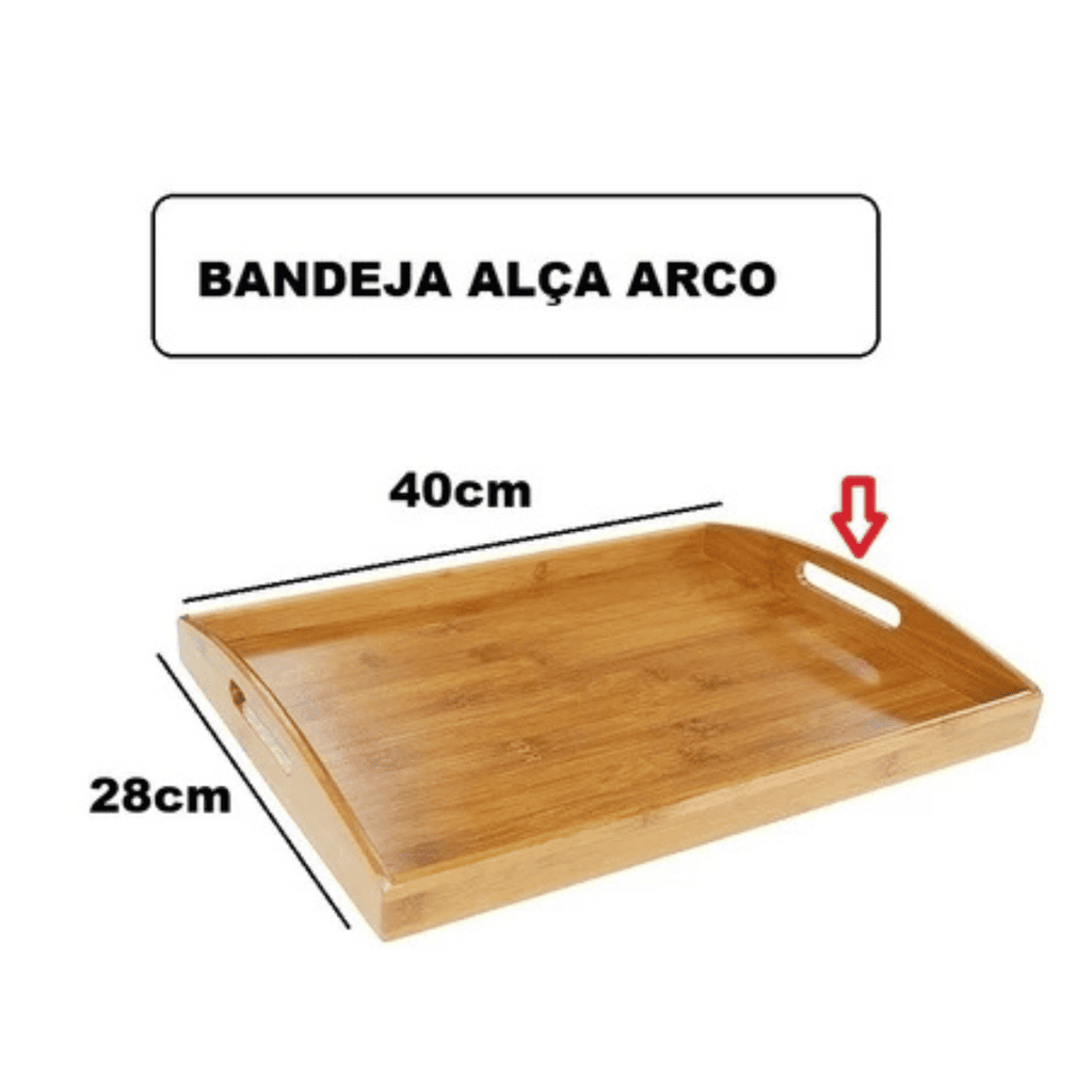 Bandeja de Servir Bambu Sofisticada