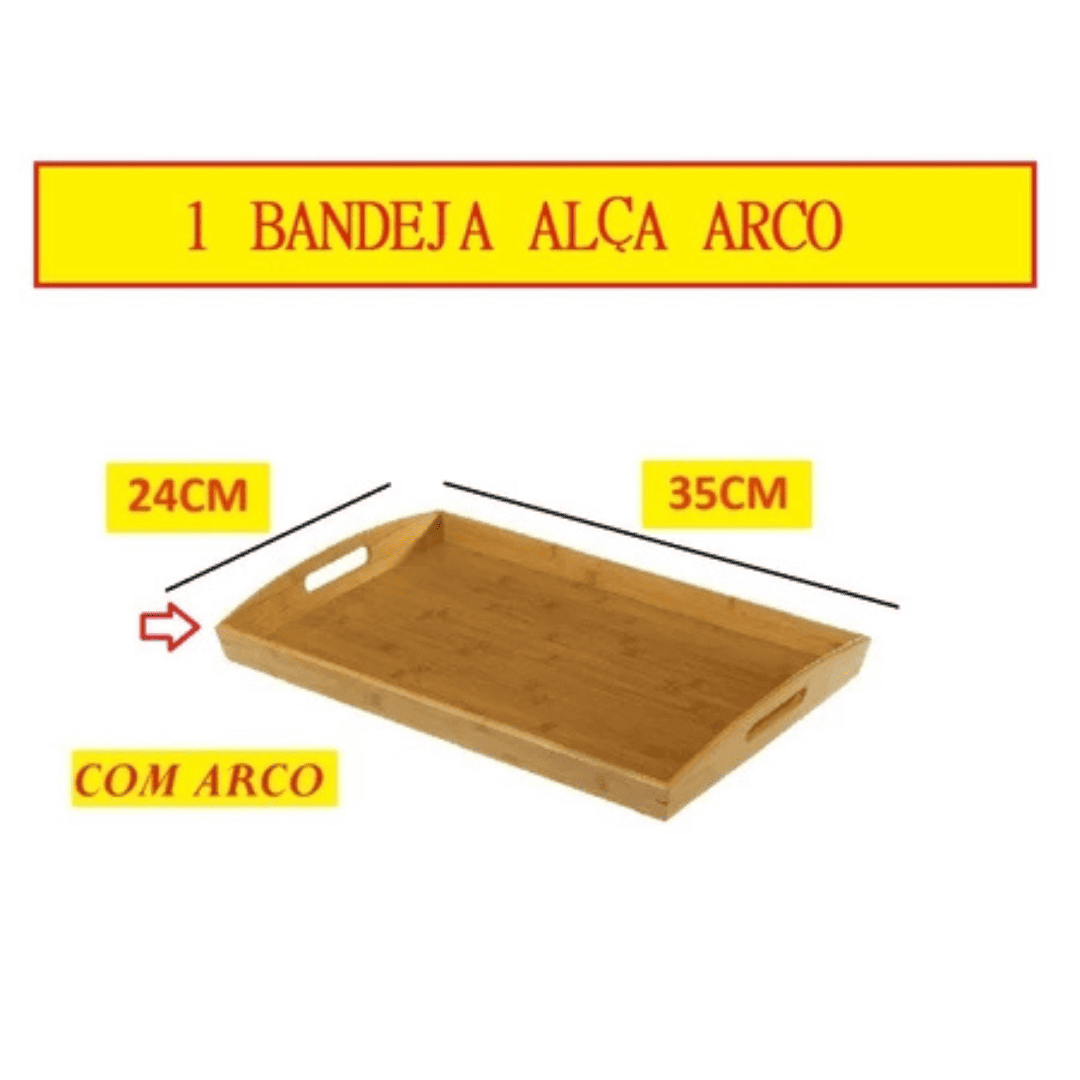 Bandeja de Servir Bambu Sofisticada