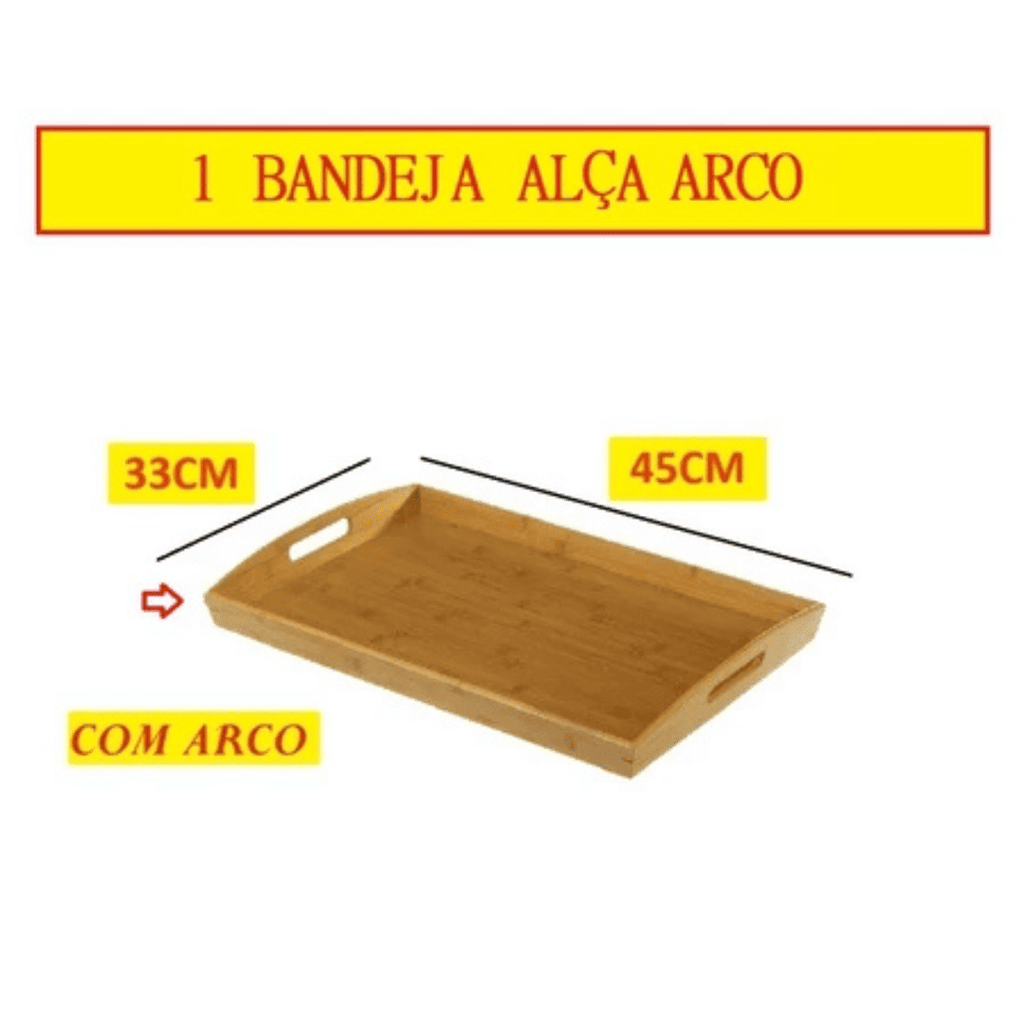 Bandeja de Servir Bambu Sofisticada