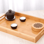 Bandeja de Servir Bambu Sofisticada