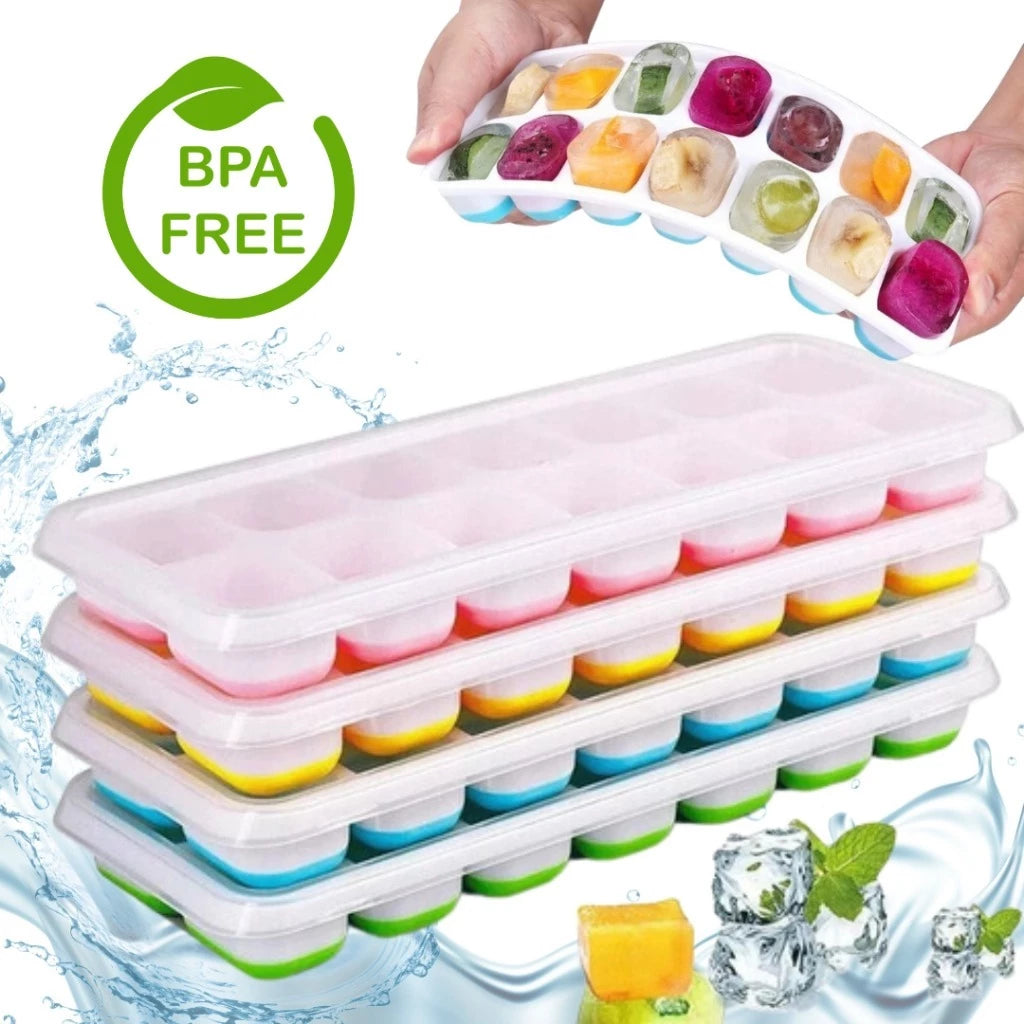 Bandeja de Gelo SoftFlex | Cubos Perfeitos e Fáceis de Remover | Compre 1 e Leve 2