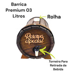 Barril Decorativo GourmetWood Bar | Pingômetro 3 Litros para Decorar e Servir com Muito Estilo