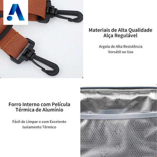 Bolsa Térmica Dupla FreshGo | Alimentos Quentes ou Frios Onde Você Estiver