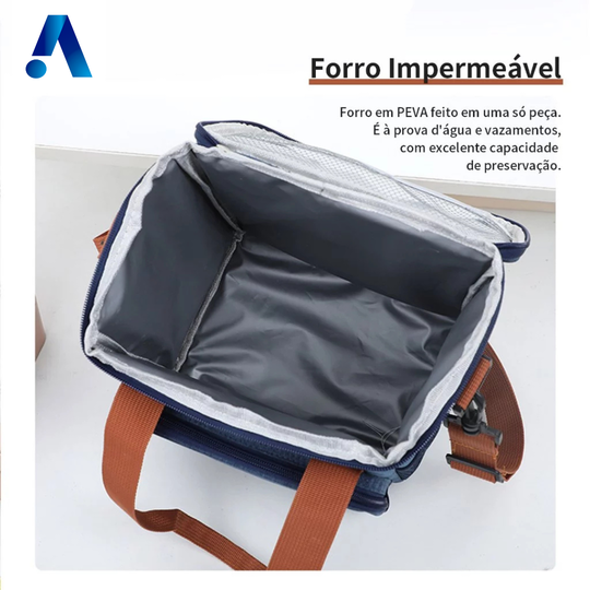 Bolsa Térmica Dupla FreshGo | Alimentos Quentes ou Frios Onde Você Estiver