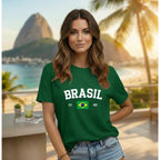 Camisa do Brasil Feminina Cotton Luxo | Design Versátil e Caimento Impecável
