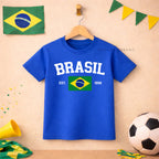 Camiseta Infantil Brasil Copa 2026 | 100% Algodão para Menino e Menina
