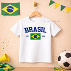 Camiseta Infantil Brasil Copa 2026 | 100% Algodão para Menino e Menina