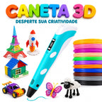 Caneta Impressora 3D Infantil | Tela LCD | Compatível com PLA e ABS | Desenho e Artesanato DIY