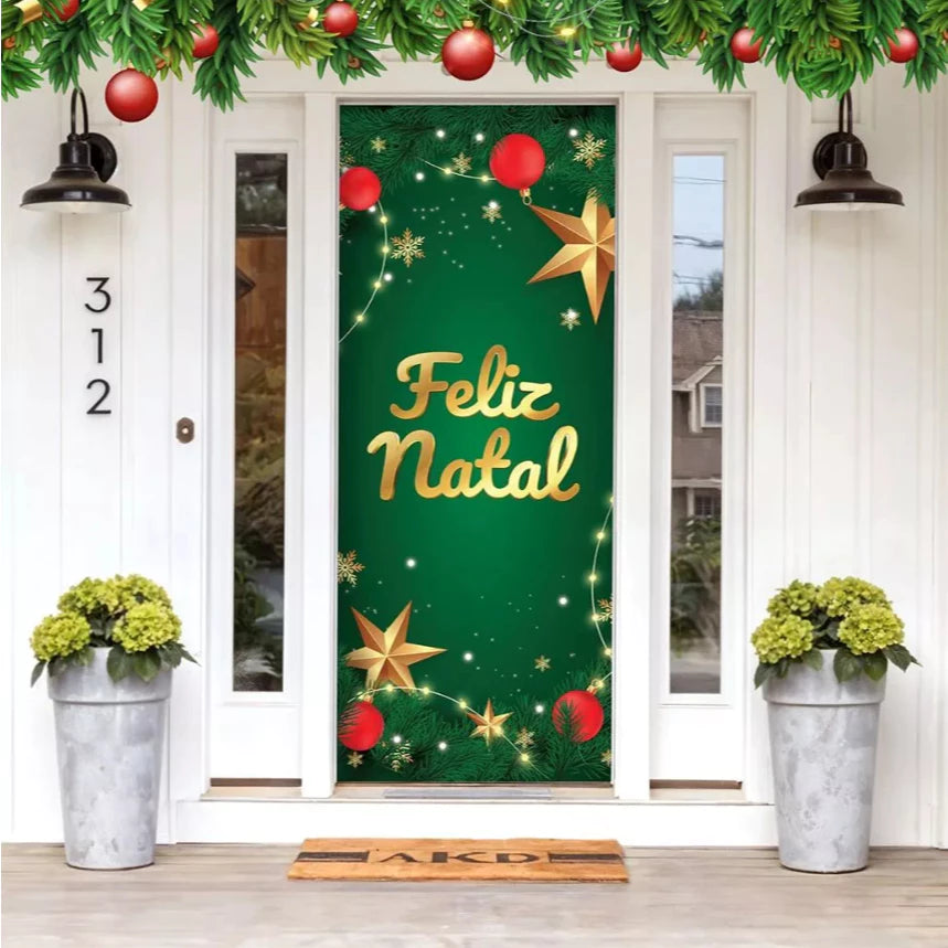 Capa de Porta Natal Mágica | Decoração Festiva em 5 Minutos Sem Esforço
