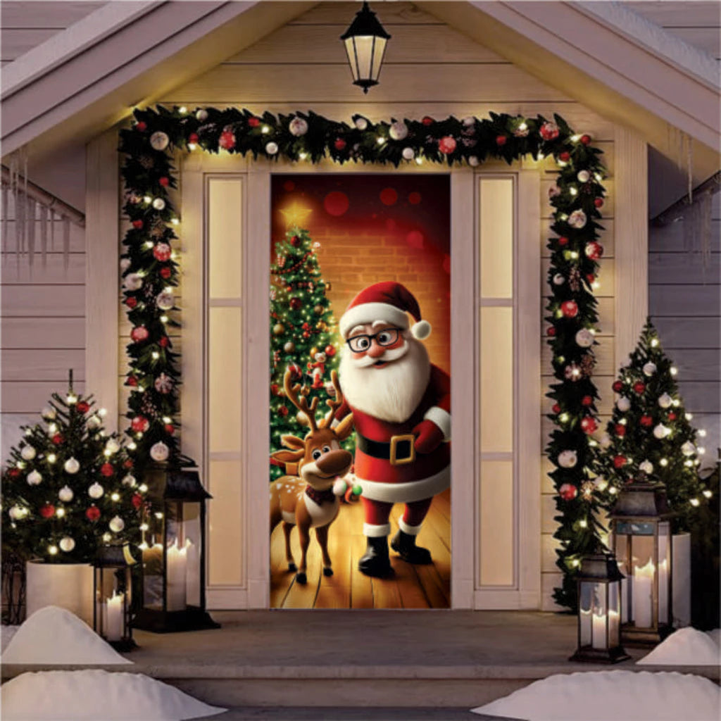 Capa de Porta Natal Mágica | Decoração Festiva em 5 Minutos Sem Esforço