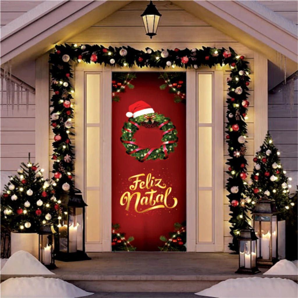Capa de Porta Natal Mágica | Decoração Festiva em 5 Minutos Sem Esforço