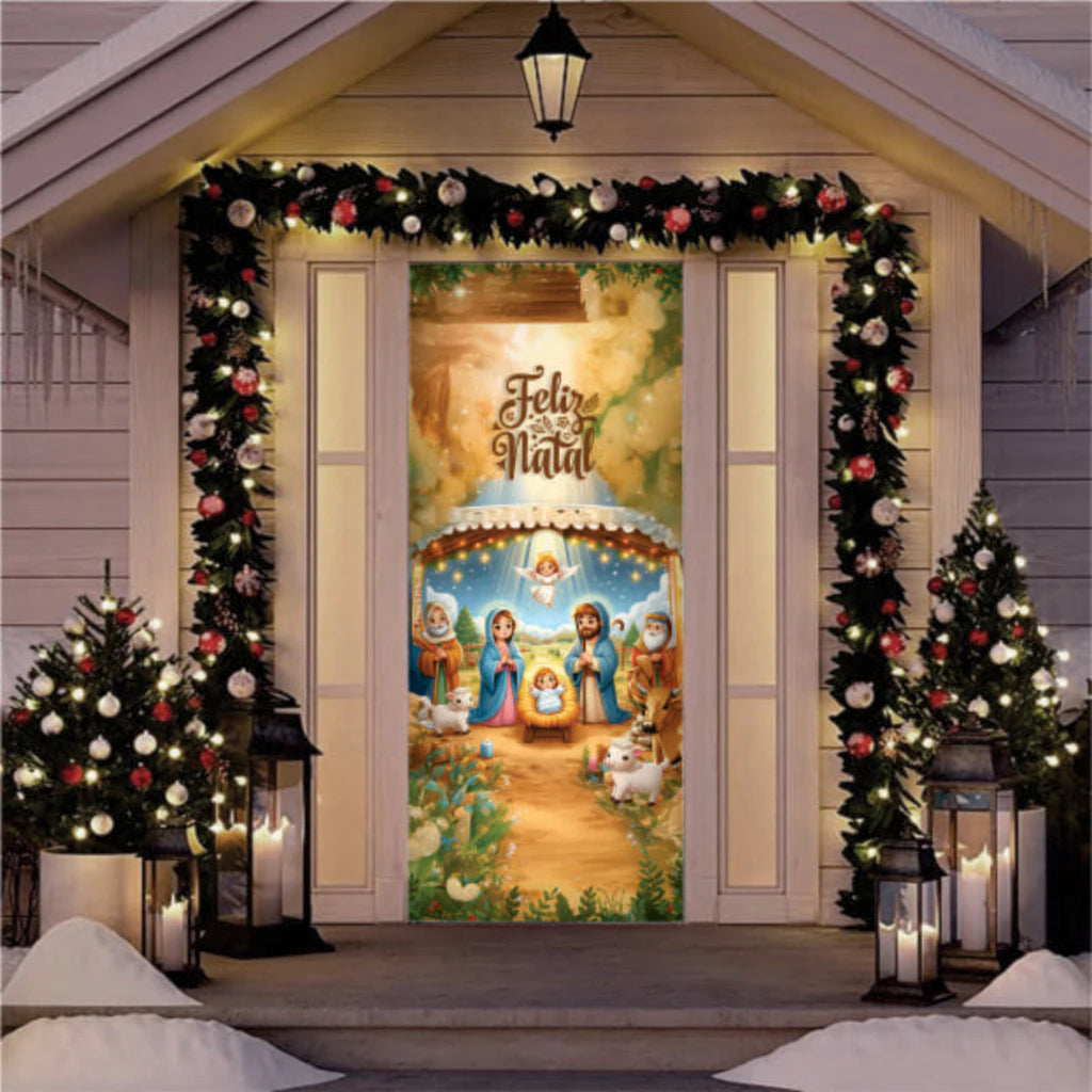 Capa de Porta Natal Mágica | Decoração Festiva em 5 Minutos Sem Esforço