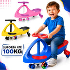 Carrinho Rolimã Infantil com LED | Giro 360° e Diversão sem Pilhas